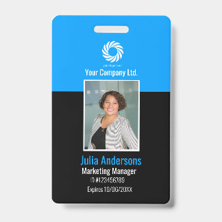 Custom Corporate Employee ID Badge – Teal Prof