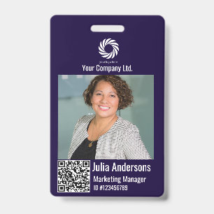 Custom Corporate Employee ID Badge – Teal Prof