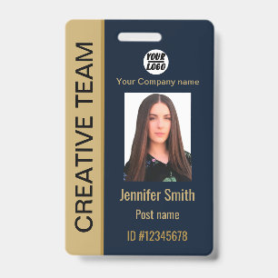 custom Corporate Employee ,Name ,Blue ID ,Bar Code Badge