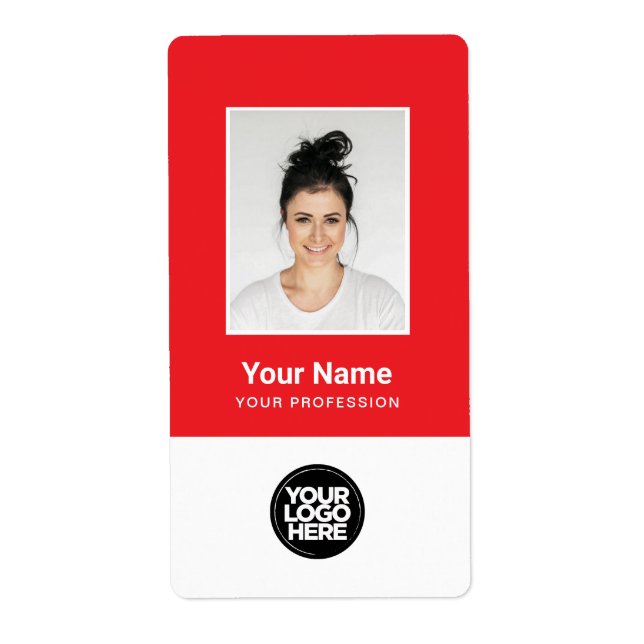 Custom Corporate Employee Photo, Logo, Id Name (Front)
