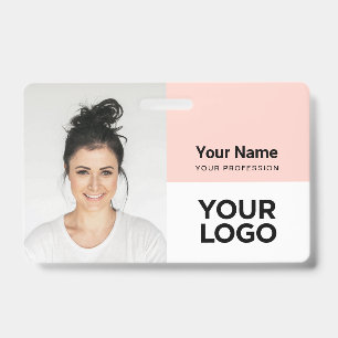 Custom Corporate Employee Photo Logo Name Badge