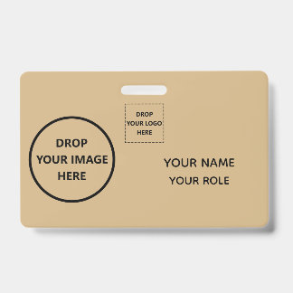 Custom Corporate Horizontal ID – 2-Sided Photo QR  Badge