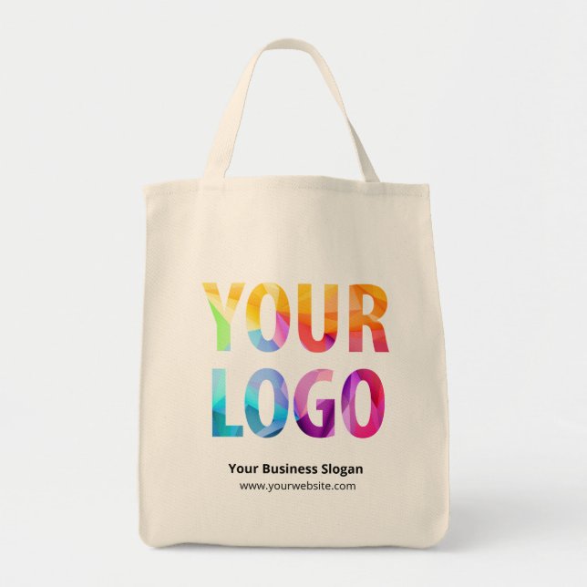 Custom Corporate Logo Branded Promotional Tote Bag (Front)
