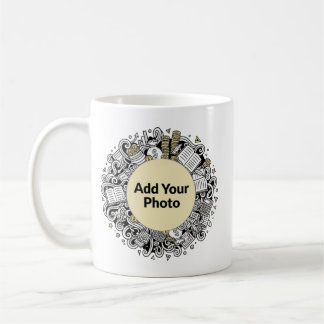 Custom Corporate Logo Finance Accounting Doodle Coffee Mug