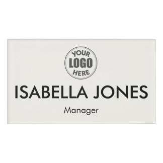 Custom Corporate Logo | Minimalist Luxury Name Tag