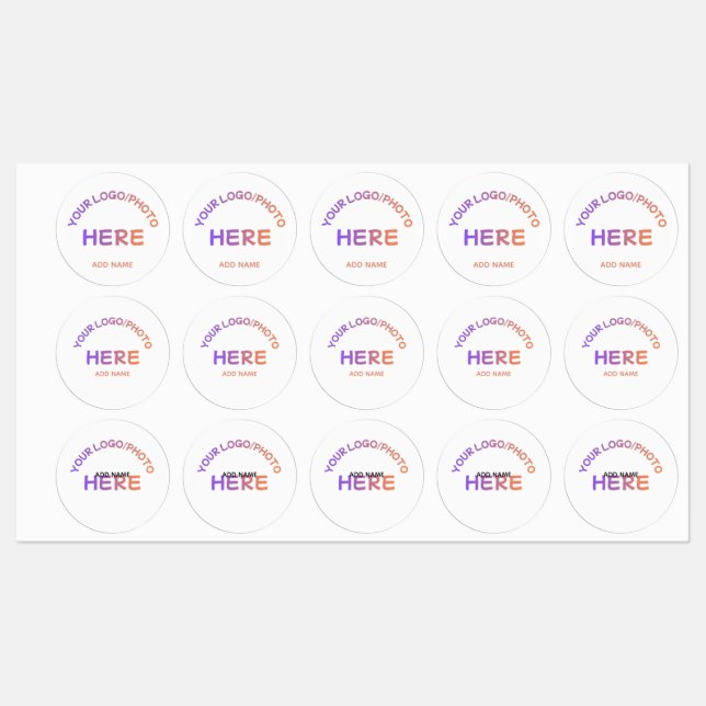 Custom Corporate Logo Name Multi Design Stickers (Sheet)
