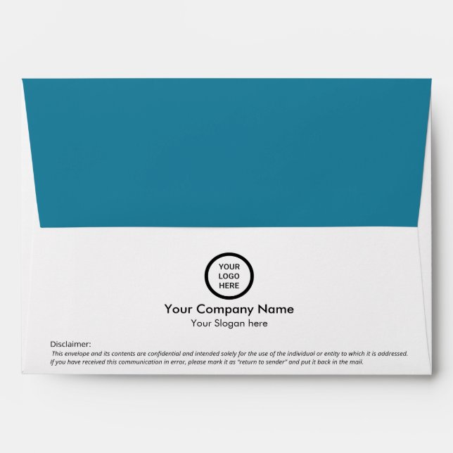 Custom Corporate Professional Minimalist Branding Envelope (Back (Top Flap))