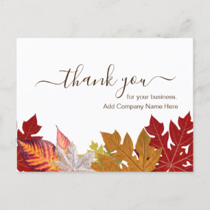 Custom Corporate Thanksgiving Message Postcard