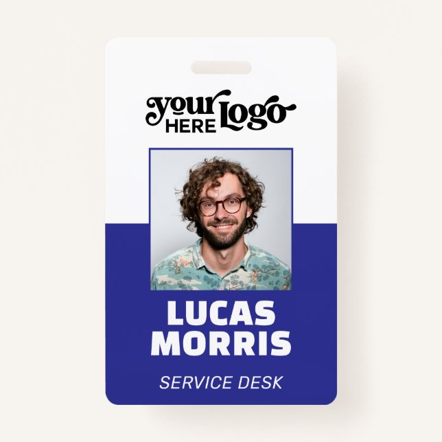 Custom CorporateBadge Employee/Event ID with Photo Badge (Front)