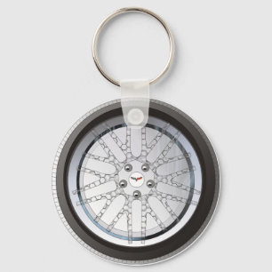 Custom Corvette Wheels Keychain