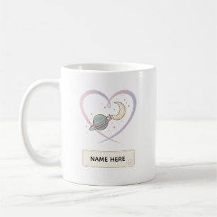 Custom Cosmic Heart Name Mug