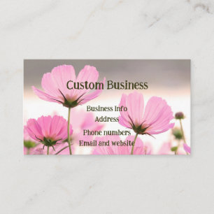 Custom Cosmos Garden Flowers Floral  Business Card