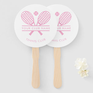 Custom Country Club Name Tennis Team Coach Hand Fan