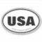 Custom country or state abbreviation oval vinyl