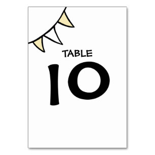 Custom Country Wedding Tractor Bunting Table Numbe Number