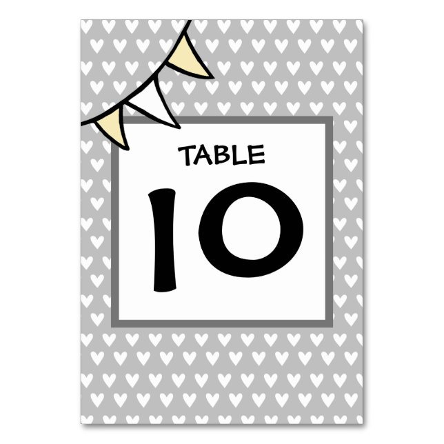 Custom Country Wedding Tractor Bunting Table Numbe Number (Front)