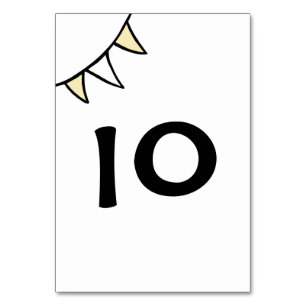 Custom Country Wedding Tractor Bunting Table Number
