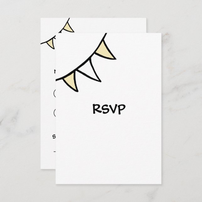 Custom Country Wedding Tractor RSVP Card (Front/Back)