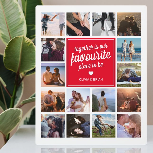 Custom Couple Gift | Photo Collage Plaque (Creator Uploaded)