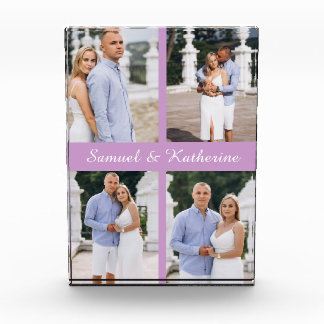Custom Couple Love Script Acrylic Photo Block