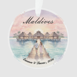 Custom Couple Maldives Honeymoon Keepsake