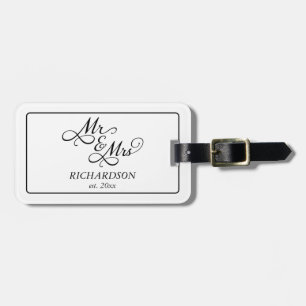 Custom Couple Mr and Mrs  Luggage Tag