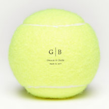 Custom Couple Name Tennis Ball Wedding Keepsake