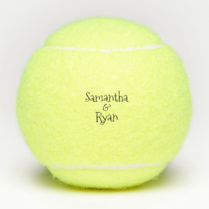 Custom Couple Names Fun Font Tennis Balls
