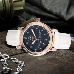 Custom couple names vintage elegant monogram  watch