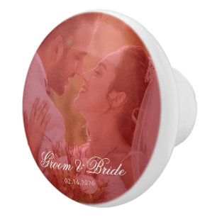 Custom Couple Photo Ceramic Drawer Knob Design