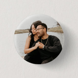 Custom Couple Photo Keepsake 1 Inch Round Button