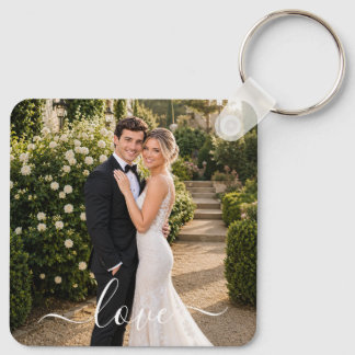 Custom Couple Photo Love Keychain | Romantic Weddi