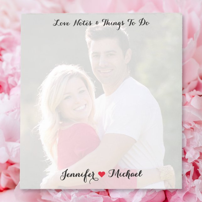 Custom Couple Photo Love Notes To Do List Notepad (Custom Couple Photo Love Notes To Do List Notepad)