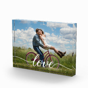 Custom Couple Photo Love Script Block