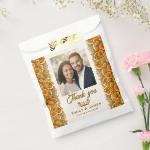 Custom Couple Photo Wedding Favour Seed Packet Env Bag