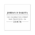 Custom Couple's Names Red Wedding Return Address