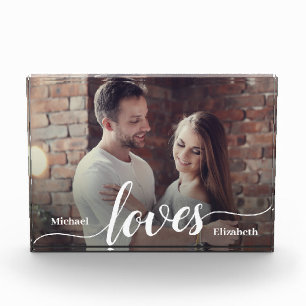 Custom Couples Photo Love Script Block