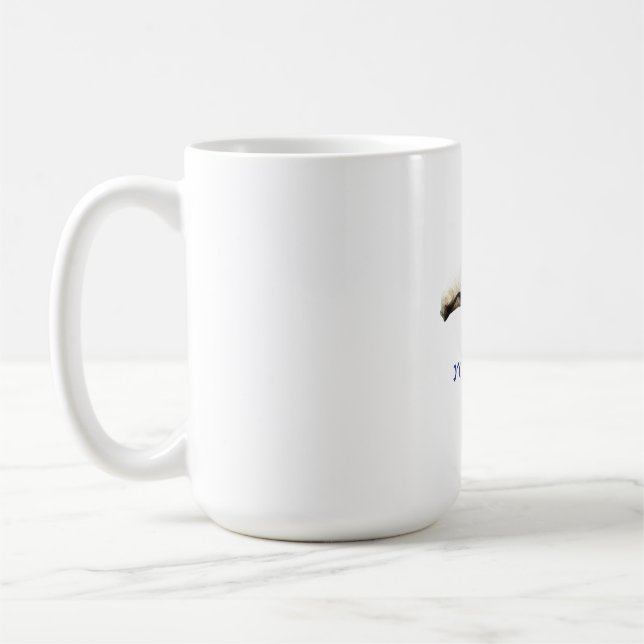 Custom Couples Photo Text T-Shirt Template Coffee Mug (Left)