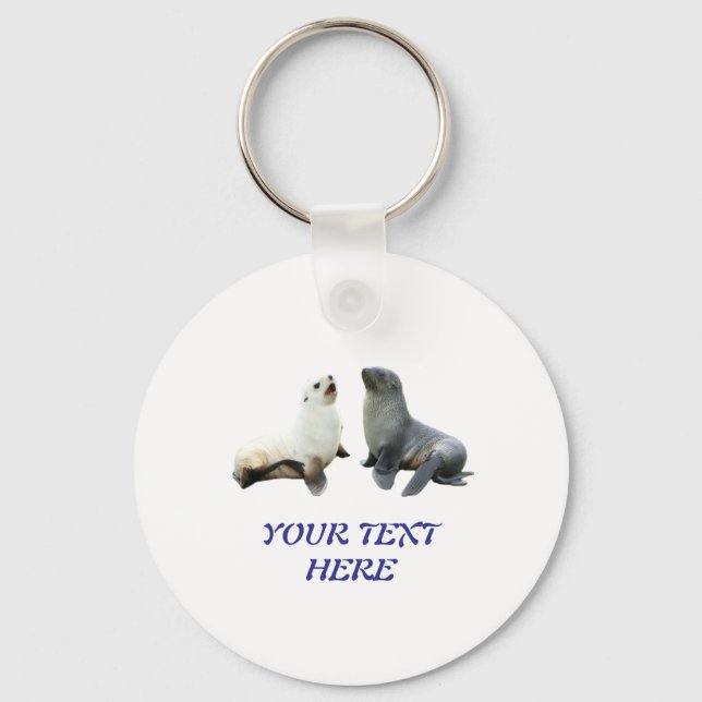 Custom Couples Photo Text T-Shirt Template Keychain (Front)