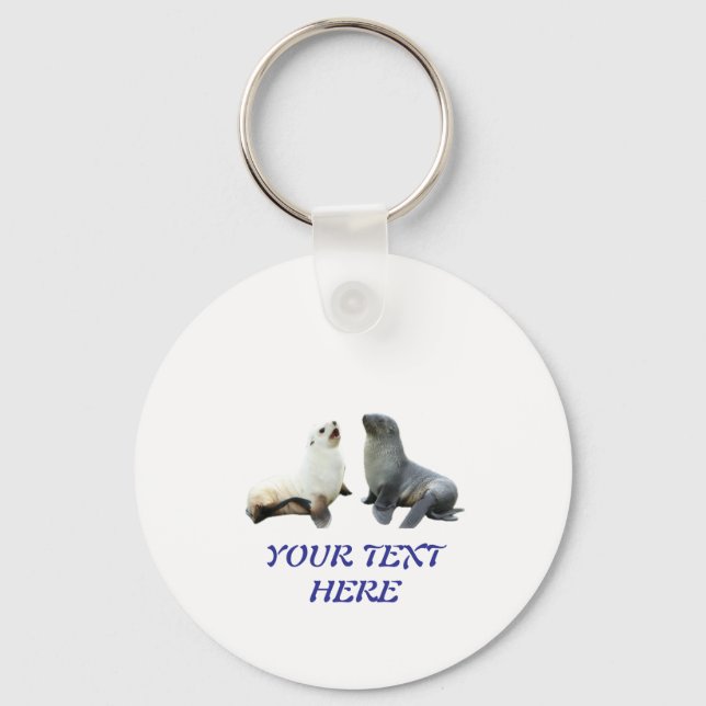 Custom Couples Photo Text T-Shirt Template Keychain (Front)