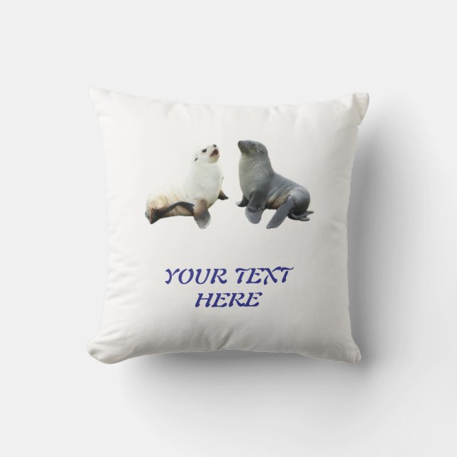 Custom Couples Photo Text T-Shirt Template Throw Pillow (Front)