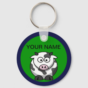 Custom Cow Keyring