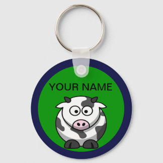 Custom Cow Keyring