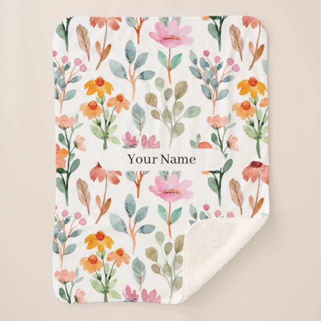 Custom Cozy Sherpa Blanket (Front)