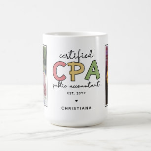 Custom CPA Certified Public Accountant 2 Photo Coffee Mug