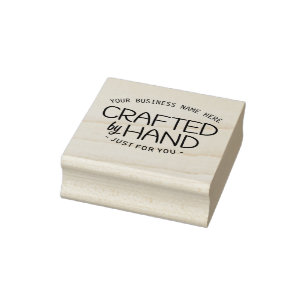 Custom Crafted by Hand Rubber Stamp