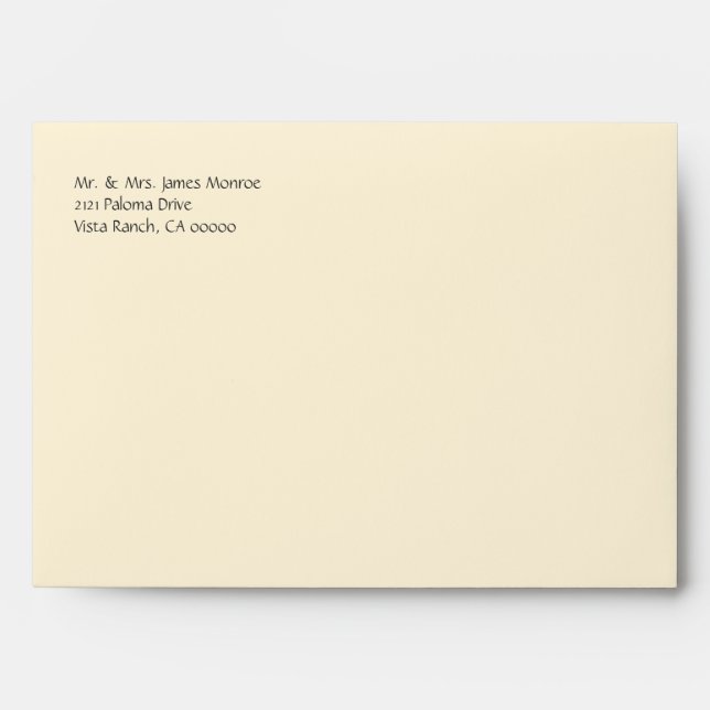 Custom Cream and Ivory Envelope (Front)