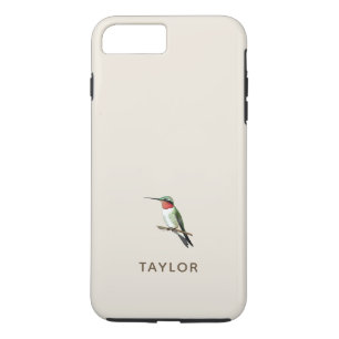 Custom Cream Beige Hummingbird Case-Mate iPhone Ca Case-Mate iPhone Case
