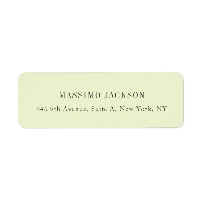 Custom cream personalized minimalist address name (Front)