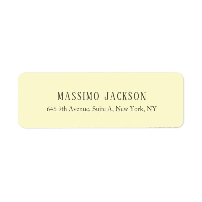 Custom cream personalized minimalist address name (Front)